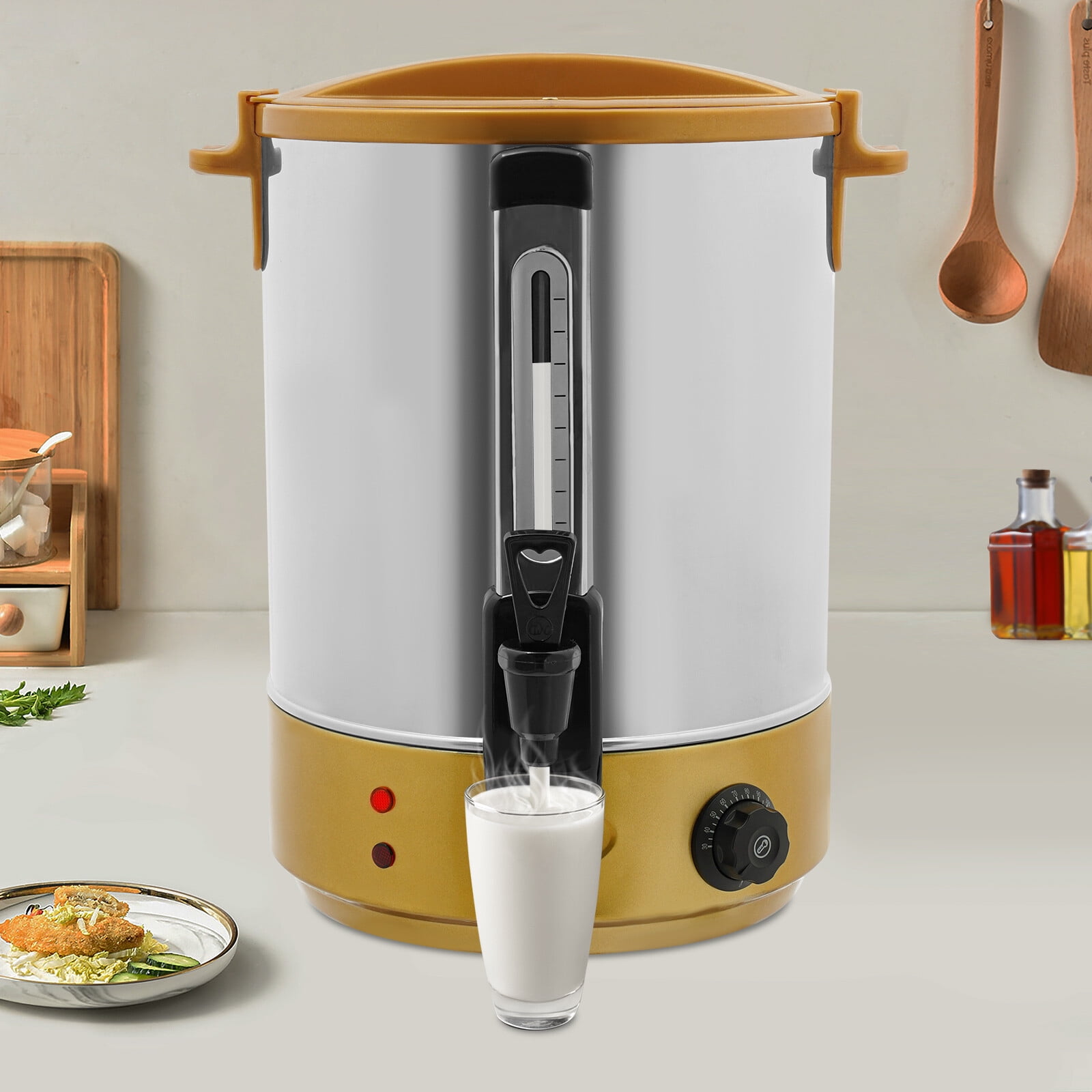 19.2 L 304 Stainless Steel Commercial Hot Water Dispenser with Water Level Gauge