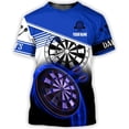 thumbnail image 2 of Personalized 3D Dart Shirts for Men, Dart Tshirts for Team, Dart League T-Shirt, Dart Gift, Graphic Darts Print Short Sleeve (ZipHoodie, 2XL), 2 of 5