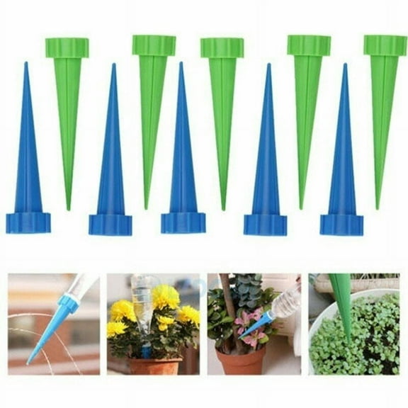 Cheers.US 8Pcs/Set Plant Waterer, Self Irrigation Watering Spikes System, Plant Watering Drip Devices for Outdoor Indoor Flower or Vegetables