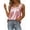 Pink, variant on Staron Women's Casual Blouse Gold Stamping Solid Color Sweet Square Neck Sleeveless Smocked Tank Top, Pink 3XL