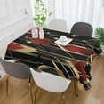 thumbnail image 5 of 54x72 Inch Tablecloth Polyester Square Tablecloth for Home Kitchen Dinner Decor Geometric Shapes and Bold Lines, 5 of 9