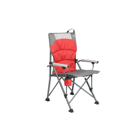 Timber Ridge Wisteria Hard Arm Camping Chair  Red and Gray  Adult