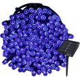 thumbnail image 1 of 22M Guirnalda solar 200 LED 8 luces Luces de cadena Ideal para fiestas, bodas, cumpleaños y jardín al aire libre (azul) [Clase de eficiencia energética A +++] Xemadio GX-142-5, 1 of 6