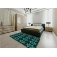 thumbnail image 4 of Ahgly Company Indoor Square Patterned Night Blue Area Rugs, 4' Square, 4 of 6