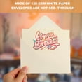 thumbnail image 3 of Paquete de 50 tarjetas y sobres en blanco crema, tarjetas de felicitación de notas, cartulina de marfil plegada y sobres, autosellables para bodas, invitaciones, tarjetas de, 3 of 4