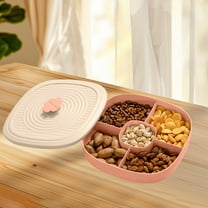 Blueek Multi-Layered Fruit Tray for Home and Picnic - Divided Snack Storage Box in Stylish Colors - Durable & Elegant Snack Organizer