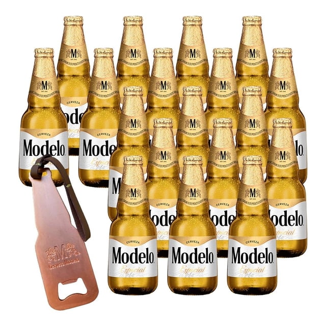 Cerveza Modelo Especial 18 Botellas de 355ml c/u + Destapador Botella American Pilsener