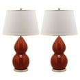thumbnail image 1 of Safavieh Jill Double- Gourd Ceramic Lamp in Blood Orange (Set of 2), 1 of 8