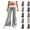 06# Light Gray, variant on Women's Fold Over Lounge Pants Low Rise Wide Leg Yoga Sweatpants Stretchy Bell Bottoms Leggings Roll Over Pants Beige S