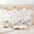thumbnail image 3 of White Pumpkin Fall Outdoor Waterproof Pillow Covers, Thanksgiving Eucalyptus Leaves Autumn Decorative Square Throw Pillowcase Sofa Cushion Sham for Patio/Couch/Chair, 24"x24" 2 Pack, 3 of 8
