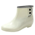 thumbnail image 2 of Fnochy Women's Rain Boots Trendy Short Tube Rain Boots Water Slip Resistant Water Shoes, 2 of 4
