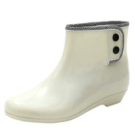 

Sentuca Women s Rain Boots Fashion Short Tube Rain Boots Water Slip Resistant Water Shoes