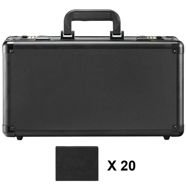 KFFKFF Organized Card Storage Box, Quadruple Sections, Secured Sports Cards Container with Numeric Lock and Foam Separators,Suitable for 120 PSA Rated Cards,84 BGS Cards, 96 SGC Cards,428 Top Loaders