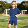 thumbnail image 6 of ATOGUTA Boys Soccer Jersey Set 2 Piece Short Sleeve Soccer Jersey Kids Shirt and Boys Soccer Shorts Youth Activewear Set Size 4T-14, Navy, 6 of 8