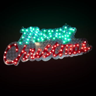 Fraser Hill Farm Christmas Giant Outdoor LED Lights, 2-Piece Merry