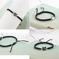 thumbnail image 4 of Trendy Couple Bracelet Cute Cat Charm Designed Bangle Adjustable Woven Rope Hand Chain Gift for Girlfriend or Friend, 4 of 18