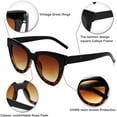 thumbnail image 3 of FEISEDY Retro Cat Eye Sunglasses Women Men Vintage Square Cateye UV400 Sunglasses B2586, 3 of 13