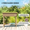 thumbnail image 4 of Outsunny 41L Self Watering Raised Garden Bed, Planter Box, Brown, 4 of 10