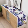 thumbnail image 4 of Spring Floral Table Runner - 72 Inch Long, Kitchen Dining Table Runner Dresser Scarves, Purple Tulips Hydrangeas Butterflies Flowers Farmhouse Decor for Coffee Tables Wedding Party Banquet, 4 of 8