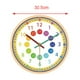 thumbnail image 2 of Reloj didáctico para aprender a leer la hora, analógico silencioso, sin tictac, funciona con pilas. Manos de colores, 2 of 6