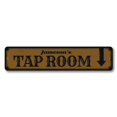 thumbnail image 2 of Tap Room Novelty Sign, Metal Wall Decor - 4x18 inches, 2 of 4