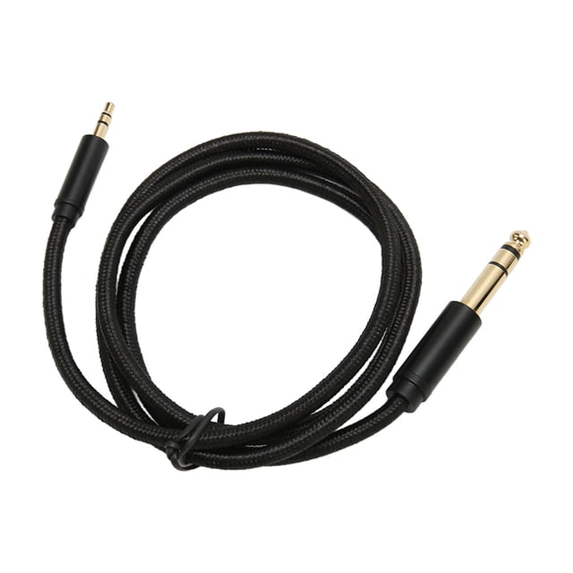 Cable de sonido estéreo de 3,5 mm a 6,35 mm, bidireccional, de 1/4 de pulgada a 1/8 de pulgada, macho, para amplificadores, guitarras, portátiles