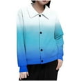 thumbnail image 2 of Mceream Women's Ribbed Knit Shacket Button Down Gradient Jackets Long Sleeve Sweater Shirts Fall Winter Trendy Cardigans Plus Size Winter Warm Outwear Chaqueta De Invierno Para Mujer Sky Blue S, 2 of 5