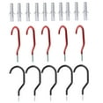thumbnail image 4 of LABRIMP 10 Sets Screw-in Wall Hooks Black Steel for Bicycles and Hoses in Hallway and Garden Shed, 4 of 8