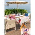 thumbnail image 5 of Outdoor Tablecloth with Umbrella Hole for Patio/Picnic/Party/Camping, Mother's Day Waterproof Table Cloth Rectangle Table Cover Washable, Mother and Daughter Carnations Flowers Beige (54"x 80"), 5 of 9
