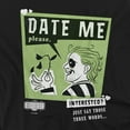 thumbnail image 2 of Beetlejuice Beetlejuice Date Me Unisex Adult V-Neck T Shirt (Large) Black, 2 of 4
