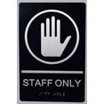 thumbnail image 1 of Staff ONLY Sign-(Aluminium, s Silver,Size 6x9) The Sensation line(ref-2201), 1 of 4