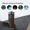 thumbnail image 3 of ChaoLink Chimney Cap-9x9 Inch Square, Galvanized Steel, Adjustable Bottom, Mesh Covers, Clay Flue Compatibleblack, 3 of 7