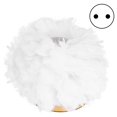 thumbnail image 1 of Lámpara de mesa de plumas blancas, luz LED nocturna para mesita de noche, lámpara de escritorio E27, decoración de dormitorio, enchufe europeo de 110-240V, 1 of 5