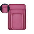 thumbnail image 1 of Dvruxg Set of 3 Rectangular Trays (Large, Medium & Small) – Multi-Purpose Household Serving Trays for Tea Cups, Snacks, and Dinner Plates – Stylish Plastic Tray Set, 1 of 5