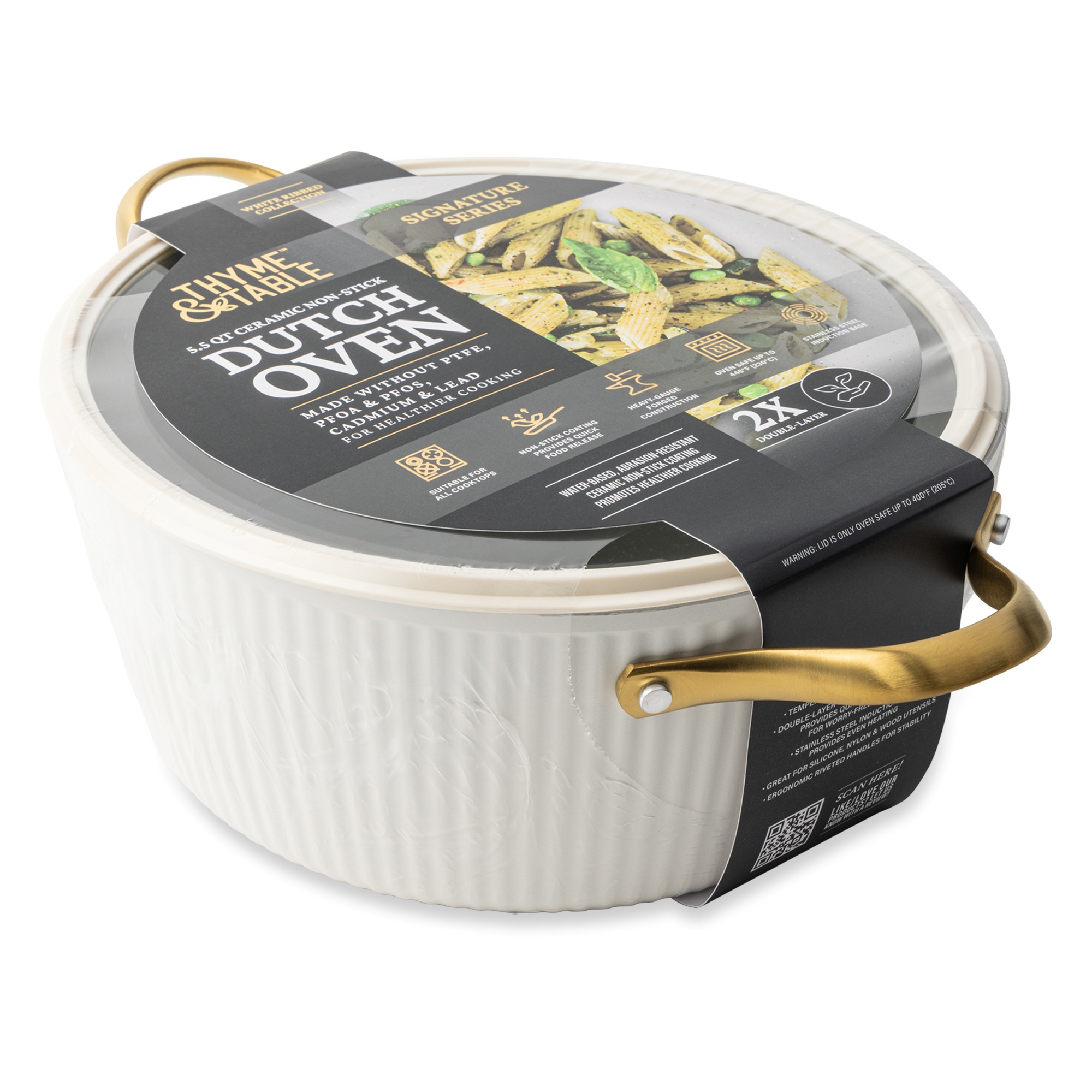 Thyme & Table 5.5 Qt Ceramic Nonstick Dutch Oven photo 5