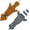 Brown/Gray, variant on Best Pet Supplies 2-in-1 Fun Skin Stuffless Dog Squeaky Toy Pig & Wild Duck, Small