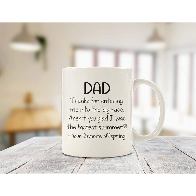 Dad, Fastest Swimmer Funny Coffee Mug Unique Father's Day Gifts
