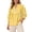 Yellow, variant on Bibifish Womens T-Shirts Classic Striped Pattern Loose Fit Tees Casual 3/4 Sleeve V-Neck T Shirts Spring Summer Stylish Daily Dating Going Out T Shirts