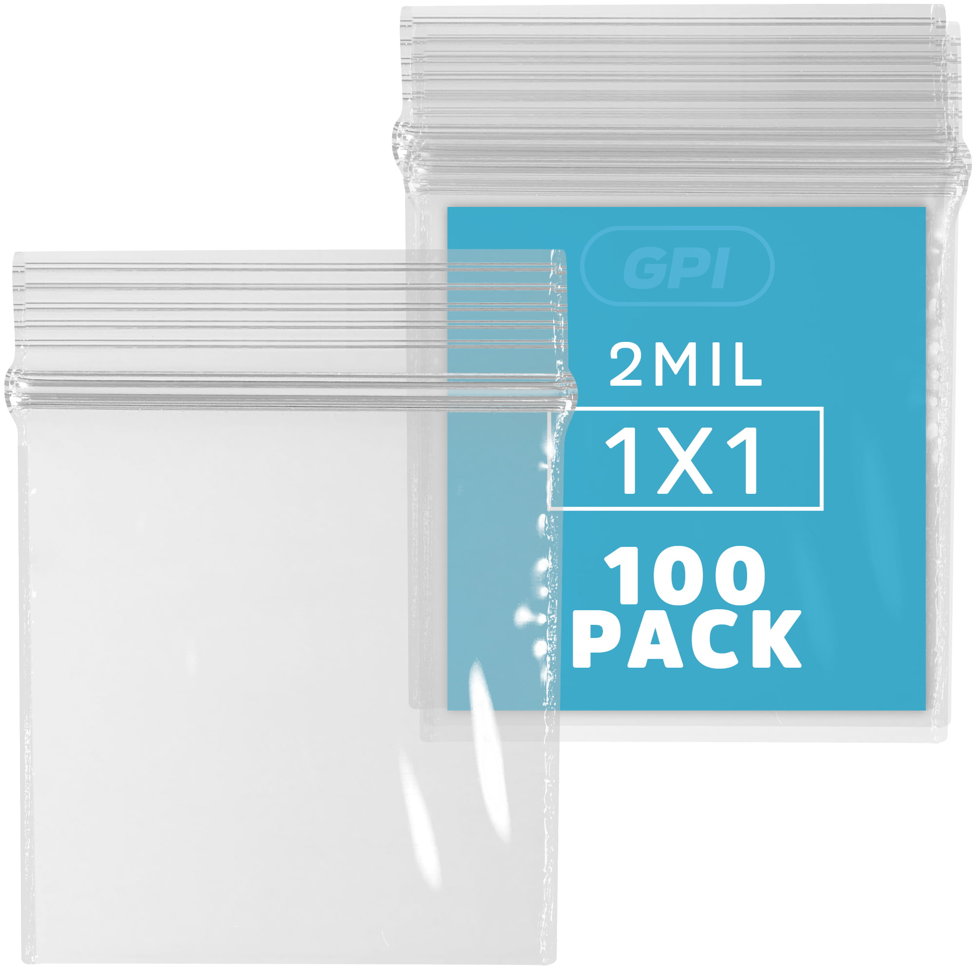 1.25" x 1.25" Clear Reclosable Zipper Bags 2 Mil Top Seal Polybag 10000 Pieces 