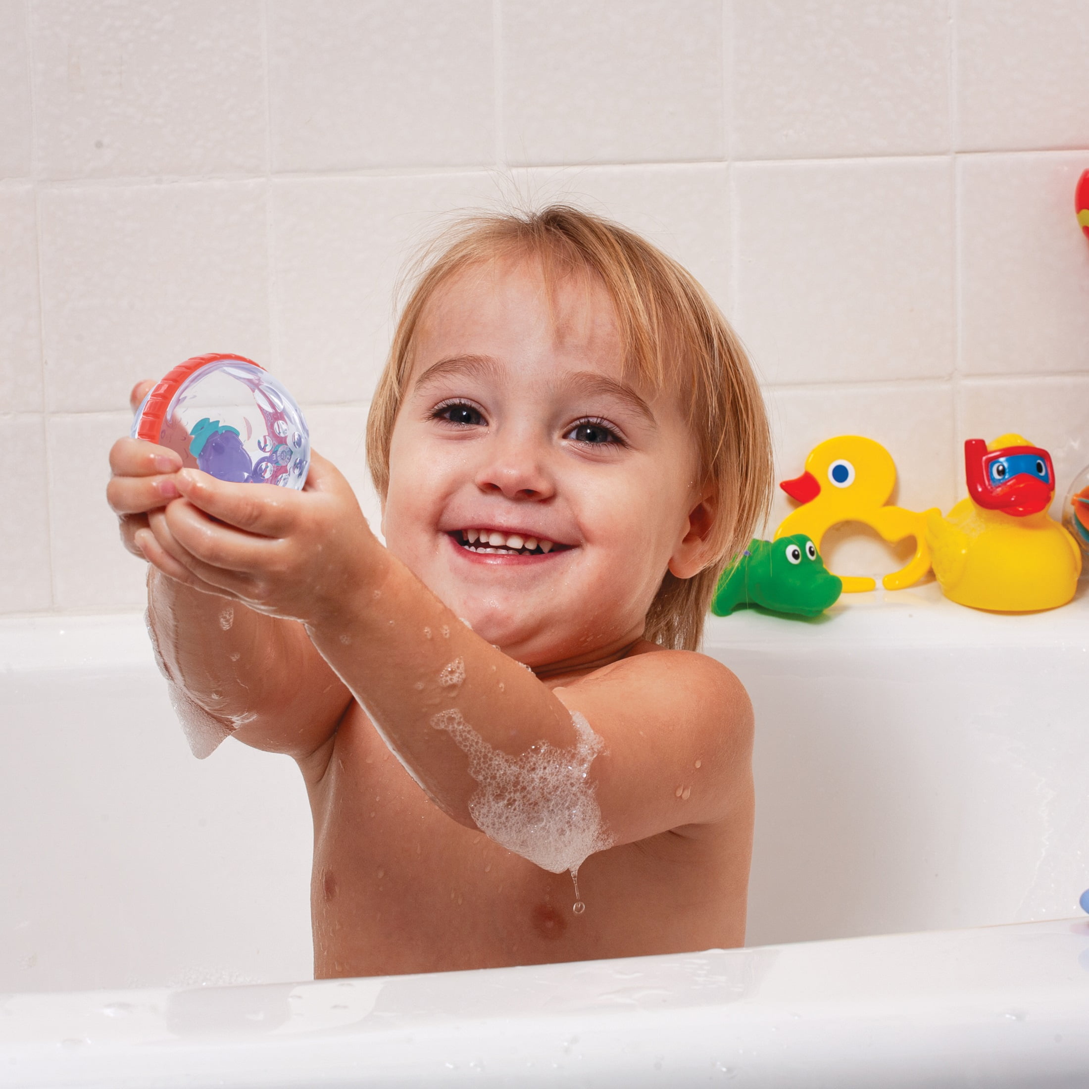 Nuby Bubbly Buds Interactive Baby Bath Toys, 4 Pack