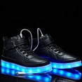 thumbnail image 3 of YAZI Kids LED Light up Shoes USB Charging Flashing Light Up High-top Sneakers for Boys and Girls Child Unisex, 3 of 10