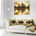 thumbnail image 2 of Designart Vermillion Lake Sunrise in Banff Park - Landscape Printed Throw Pillow - 16x16, 2 of 4