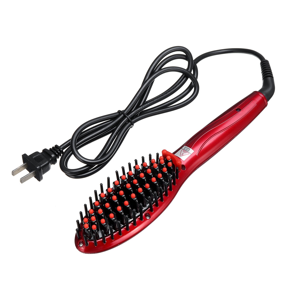 Electric Brush Straightener Ceramic Comb 360 degree Anion Hair