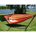 thumbnail image 1 of Hamac Double Brésilien de Luxe avec Support Universel - Orange Jaune Rouge, 1 of 10