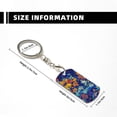 thumbnail image 3 of Uemuo Colorful Fall Leaves Pattern Rectangular Metal Keychain - Durable, Stylish, and Personalized Key Ring for Men and Women,Engraved Keychain,Gift Slim Sturdy Keychain, 3 of 7
