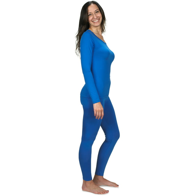 Women's Ultra Soft Thermal Underwear Long Johns Set with Fleece Lined (Blue,  XX-Large)… 