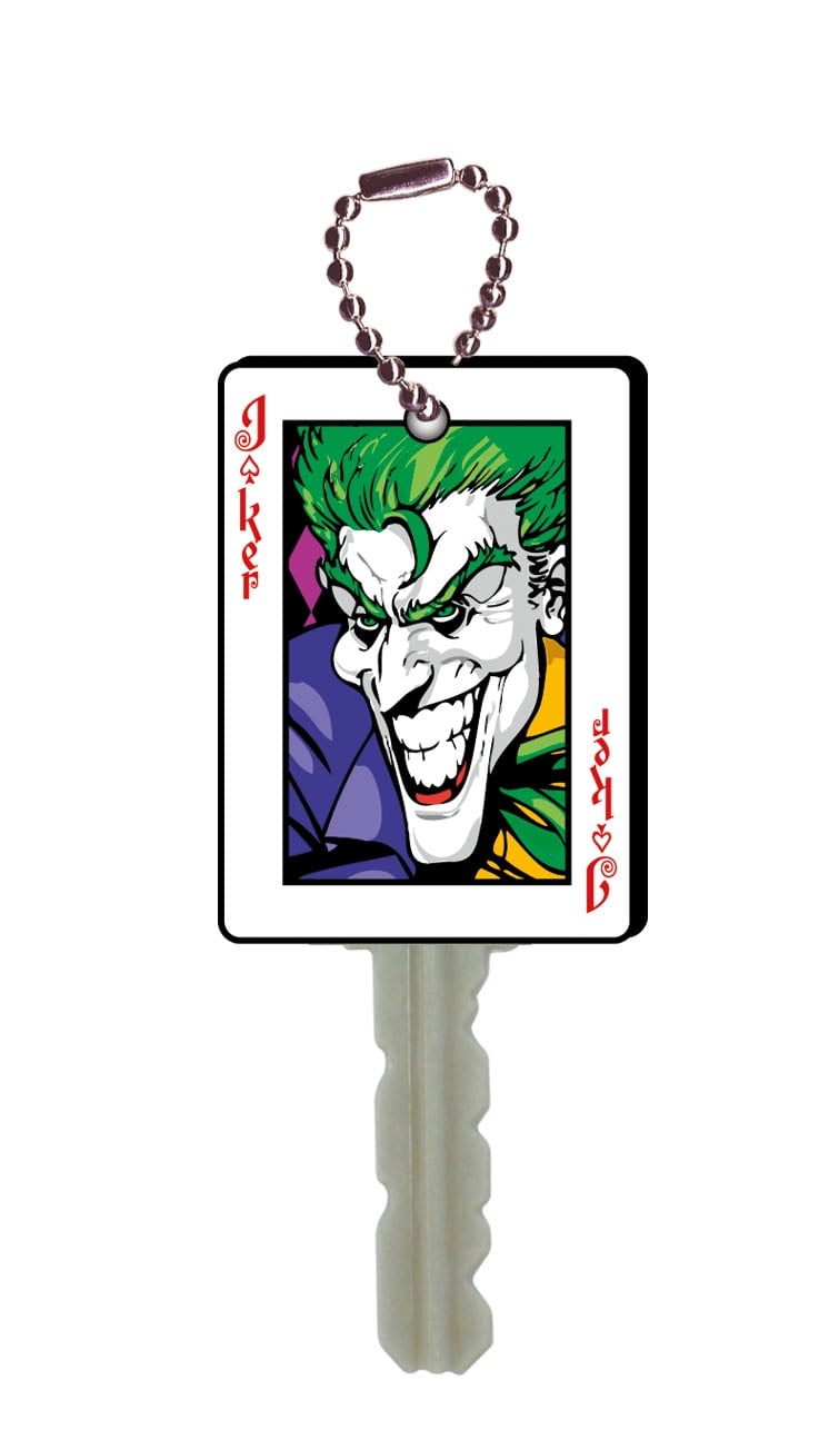 dc comics soft touch key cover joker card