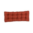 thumbnail image 2 of 46-inch by 19-inch Tufted Solid Outdoor Spun Polyester Loveseat Cushion Orange-Color, 2 of 3