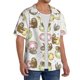 thumbnail image 2 of Fotbe Donut Sloth Camisa Estampada de Manga Corta para Hombre, Casual de Verano, Estilo Playero, Sin Arrugas-Small, 2 of 5