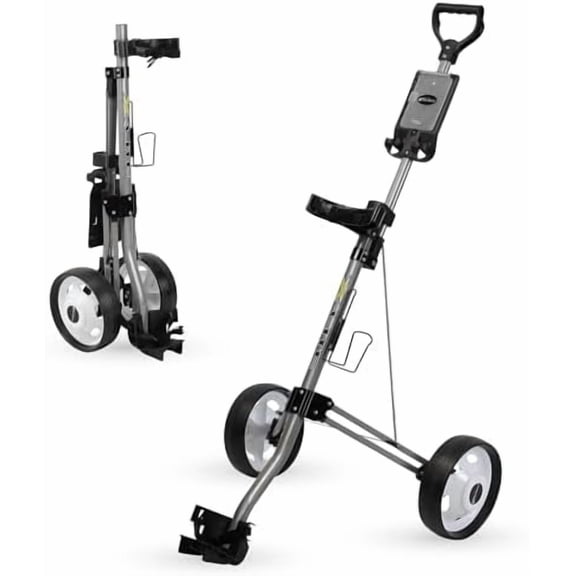 X-Lite 2-Wheel Golf Push Cart – Ultra-Lightweight & Compact Folding Golf Trolley, Ergonomic Handle, Smooth-Rolling Wheels, Built-in Scorecard & Ball Holder$$Sport & Recreation Other